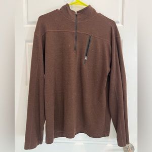 Brown Orvis Troutbum quarter zip